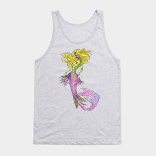 Sugar Skull Zombie Mermaid Tank Top